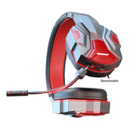 Casque de jeu sans fil Bluetooth HiFi à réduction de bruit avec lumière LED, tendance et en promotion