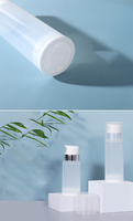 Vente en gros de flacons pompe sans air pour crème cosmétique, transparents, avec bouchon blanc, 150 ml, 200 ml, 250 ml, échantillon gratuit, personnalisation possible