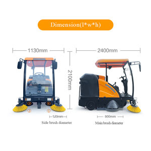 נסיעה חדשה-על מכחול כפולה במברשת כפולה ברחוב חשמלי עם 180l dustbin ו-4000w - Product Image 2