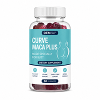Gummies Maca Plus pour le volume et le galbe des fesses, le tonus et le remodelage corporel avec formule à base de racine de Maca, soin quotidien de bien-être féminin OEM