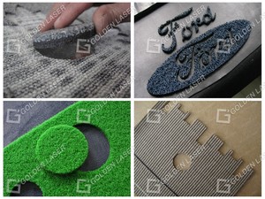 Découpeuse laser CO2 à plat pour tapis en tissu 100% nylon avec motif et support en PVC - Product Image 4