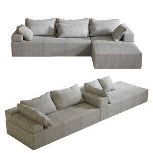 أريكة على شكل حرف L/I شمالي مقطعية مع مجموعة وحدات أرائك قياسية أريكة طويلة لغرفة المعيشة - Product Image 3