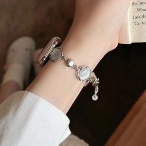 Bracelet en pierre œil de chat en métal pour Apple Watch S10 Bracelet 42mm 46mm <span class=keywords><strong>45mm</strong></span> 44mm 41mm 40 38mm Bracelet élégant pour femme pour IWatch 9/<span class=keywords><strong>8</strong></span> - Product Image 6