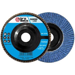 ABRA BETA - AB001140104 Discos de solapa con respaldo de nailon y tela de circonio cerámico con perfil plano (paquete múltiple) ABRASIVOS - Product Image 1