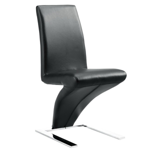 B2731 hot sale cheap black leather z shape dining chair