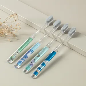 New Design Oem/Customized Adult Manual Toothbrush Super Soft Silver Ion Antibacterial Dolichocephalia Toothbrush