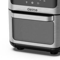 Friteuse à air de grande capacité, four grille-pain avec écran tactile, friteuse à air intelligente avec écran LCD