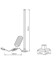 Lampe sur pied LED intelligente moderne, à changement de couleur RGB, synchronisation musicale, intensité réglable, pour coin, avec contrôle vocal et via application Wi-Fi, pour salon