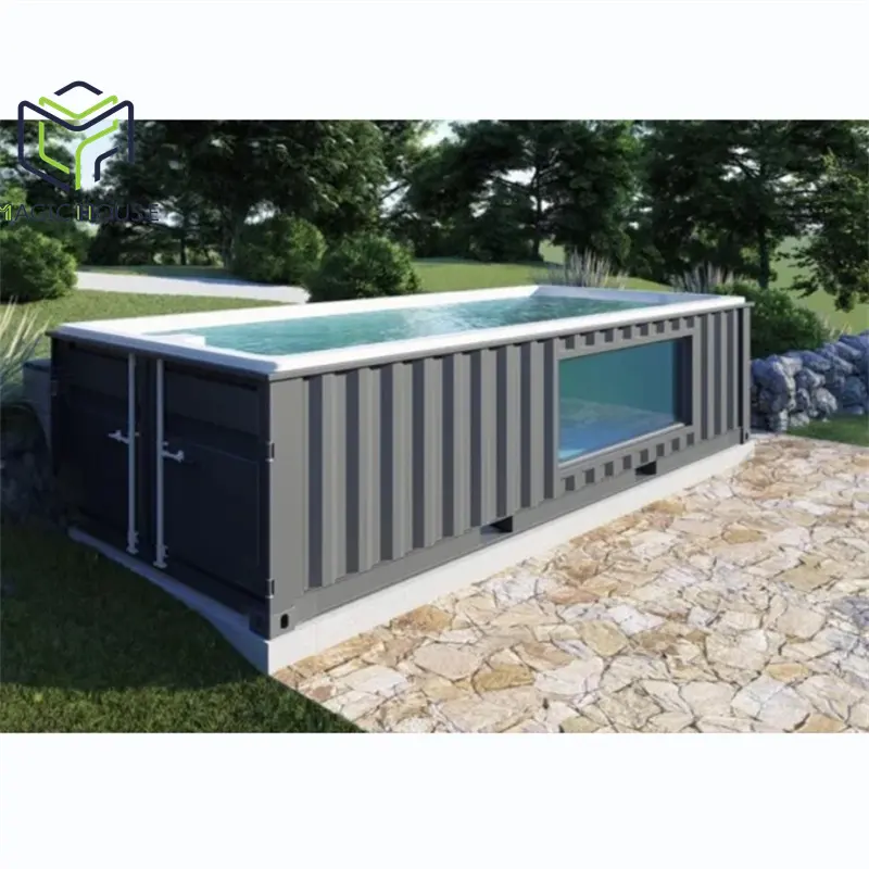 Волшебный дом, индивидуальный модульный контейнер для перевозки, бассейн 20 футов 40 футов, контейнер для бассейна