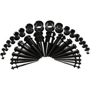 Lot de 36 plugs et tunnels d'<span class=keywords><strong>oreille</strong></span> en acier inoxydable à simple expansion <span class=keywords><strong>pour</strong></span> mariages ou fiançailles - Product Image 2