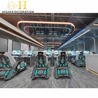 Sofa Booth Gaming Modern Kustom untuk Desain Interior Ruang Game Internet Cafe, Furnitur Esports Kustom