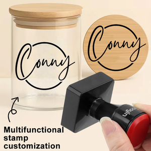 Tampon auto-encreur personnalisé Gooyin Square, tampon auto-encreur personnalisable avec logo/texte, tampon exclusif pour marque de bureau/magasin - Product Image 4