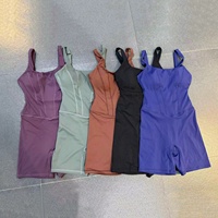Combinaison de sport personnalisée à séchage rapide, sensation seconde peau, respirante, anti-transpiration, une pièce, dos nu, moulante, pour le yoga