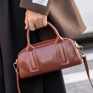 Top Selling High-end Hand Bag Boston Pillow Bag Vintage Single Shoulder Women Soft Leather Crossbody <b>Purse</b> - Product Image 1