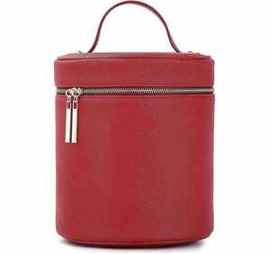 Sac de voyage cosmétique en forme de baril, trousse de maquillage avec miroir, sac de maquillage de voyage pour filles et femmes - Product Image 1