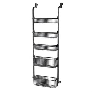 Over the Door Multi-layer Hanging Basket Shelf <b>Wire</b> Organizer <b>Storage</b> <b>Rack</b> <b>Wire</b> Display <b>Rack</b> With Five Baskets - Product Image 1