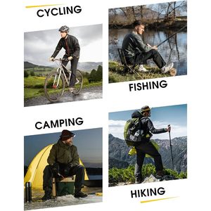 Pantalones de lluvia plegables para hombre, impermeables, ligeros, transpirables, resistentes al viento, para actividades al aire libre, 33,000 pies - Product Image 6