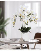 Fournitures artificielles chinoises, ornement mural de fleurs 3D en soie, plantes décoratives pour la maison, fleurs artificielles en pot pour cadeau