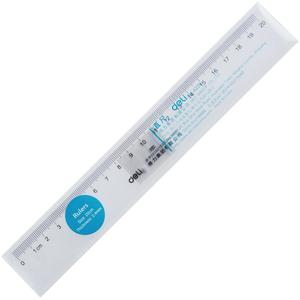 Regla Deli de 20cm, escala graduada de plástico transparente, herramienta de medición estándar para uso escolar y de oficina - Product Image 5