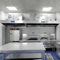 Hotte aspirante murale électrique commerciale haute performance 1100W pour cuisine d'hôtel, faible niveau sonore, construction en acier inoxydable - Jingping