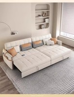 Sofá Cama Futón Convertible con Estructura Metálica, Sofá Esquinero Plegable con Almacenamiento