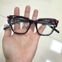 Nouvelles montures de lunettes optiques en acétate épaisses et durables, style œil-de-chat, montures de lunettes optiques carrées de luxe en acétate, personnalisées, pour unisexe