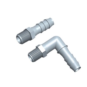 Connecteur de tuyau en caoutchouc mâle à trois pagodes fileté 3/8 NPT de haute qualité, filetage mâle en plastique PP, coude pour autres connecteurs - Product Image 2