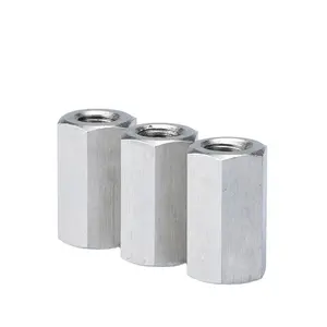 SDPSI DCT DIN6334 extension special aluminum Elongated internally threaded Hexagon sleeve Long connecting coupling nuts