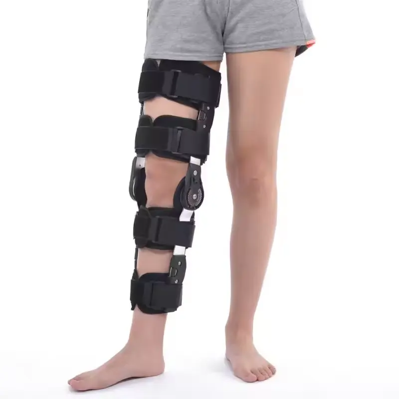 طبي سهل الارتداء مع أشرطة المشي ACL دعم الركبة وظيفي مانع لتحريك العظام فتح الخصيتين دعامة الركبة
