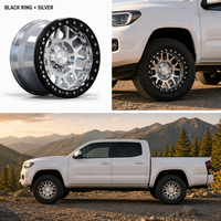 Jantes Beadlock forgées sur mesure Viaol à 6 trous, 17 18 6x135 6x139.7 6x114.3, chrome avec anneau rouge, compatibles F150 Raptor Silverado Tacoma