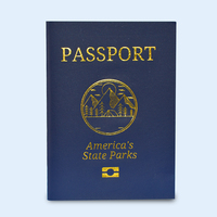 Vente chaude 2026, passeport personnalisé de haute qualité avec logo en estampe à chaud