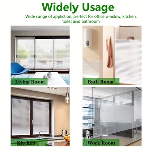 Film adhésif décoratif givré en PVC pour fenêtres, motif stores épais, pour vitres et cloisons <span class=keywords><strong>de</strong></span> bureaux et <span class=keywords><strong>de</strong></span> maisons - Product Image 3