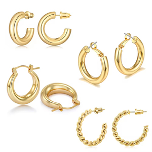 Agent de dropshipping : Nouveauté – Boucles d'oreilles créoles uniques givrées en acier inoxydable pour femme – Collection Mode & Beauté - Product Image 1