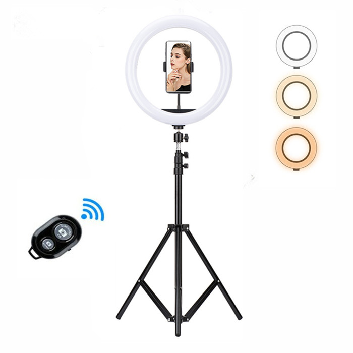 12 дюймов кольцевая лампа с штатив-Трипод стойка для макияжа светодиодная кольцевая лампа с дистанционным управлением Светодиодные Tiktok подставка для фотостудии видеосъемки фотографирования