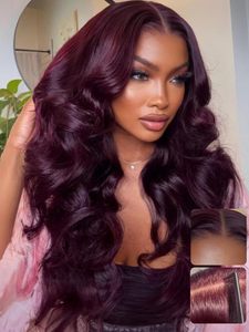 Peluca de Cabello Humano con Frente de Encaje 13x4, Ondulado, con Flequillo que Marcoa el Rostro, Pre-ensamblada, Sin Pegamento, con Nudos Decolorados para Mujer - Product Image 2