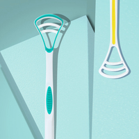Grattoir à langue avec tête en silicone souple, nettoyeur de langue doux pour une haleine fraîche, conception anti-gag