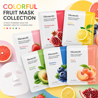 Masker Esens Kolagen Buah 25g Lemon Stroberi Delima Blueberry Alpukat Persik Melembapkan Mencerahkan Mengencangkan Masker Lembaran