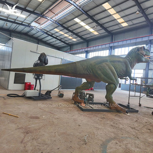 Statue de dinosaure statique en caoutchouc souple vert de <span class=keywords><strong>8</strong></span> mètres de Haichuan grandeur nature pour l'aménagement paysager et les occasions publiques à vendre - Product Image 6