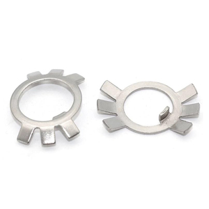 Lot de 5 rondelles de retenue à six griffes en acier inoxydable 304/acier au carbone noir, M10-M20 - Product Image 3