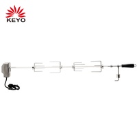 Barbecue électrique moderne haut de gamme en acier inoxydable avec broche rotative universelle pour grillades