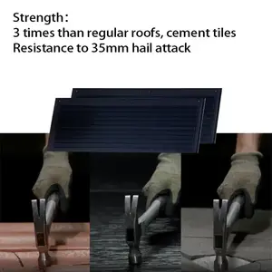 Customersimed tegole solari fotovoltaiche 70W pannelli solari tegole <span class=keywords><strong>BIPV</strong></span> per il sistema di energia solare - Product Image 6