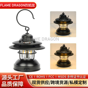 XINSITE Mini <b>Retro</b> Camping Lantern Metal Outdoor Tent <b>Light</b> With Hook - Product Image 5
