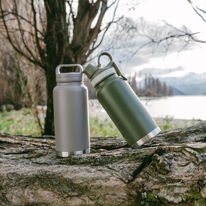 Customizable Cycling <b>Bottle</b> Flask <b>Insulated</b> Stainless Steel Double Wall Drink Water <b>Bottle</b> with 4 Lids - Product Image 5