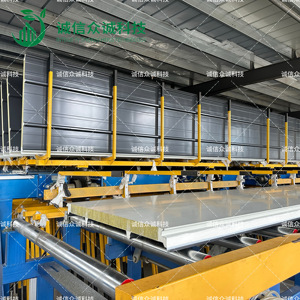 50x1000 hai mặt phẳng liền mạch Polyurethane tường bảng trắng xám bên trong/bên ngoài tấm chống cháy phòng lạnh khách sạn sử dụng - Product Image 5