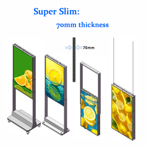 55英寸高亮度地板站立双面阳光可读广告窗面向显示屏 - Product Image 3