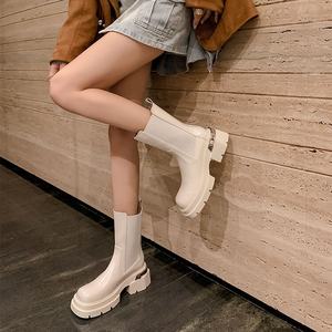 Botines de tacón grueso, modernos, versátiles y elegantes, de media caña, para otoño e invierno. - Product Image 4