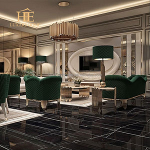 Venta caliente de lujo muebles de sala de estar sofá Uno Dos Tres sofás de lujo italiano moderno conjunto de sofá de terciopelo verde - Product Image 5