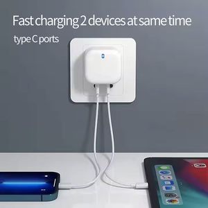PD Charger Block UK Socket Dual <b>Type</b> <b>C</b> Charger 20W 40W Phone Charger USB-<b>C</b> Power <b>Adapter</b> for Mobile Phone - Product Image 5