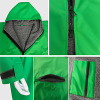 Poncho imperméable à capuche avec doublure en polaire sherpa, coupe-vent, pour la natation, robe de surf personnalisée, robe de changement imperméable pour l'hiver