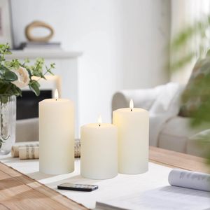 Thiết Lập Của 3 Trang Trí Đám Cưới Pin Hoạt Động Nến Với Điều Khiển Từ Xa Bất Sáp Điện Flameless Nến LED Giáng Sinh Ánh Sáng - Product Image 6